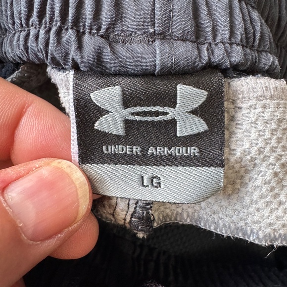 Under Armour Mens Pull On Track Pants Black/Gray Large Active Ankle Vents Casual - Picture 9 of 16